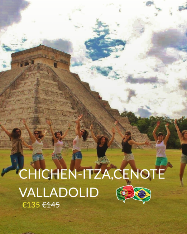 Pessoas em Chichén Itzá durante tour, imagem para ver mais informações e reservar experiência.