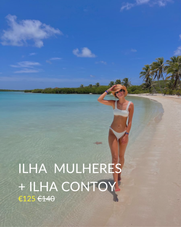Tour em Isla Contoy e Isla Mujeres com praias virgens, águas turquesa e experiência no Caribe.